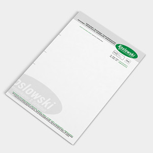 Design und Reinzeichnung von Briefpapier für die Sicherheitsfirma Koslowski